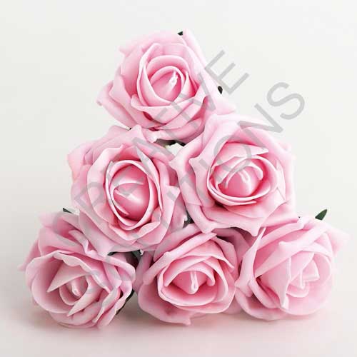 FR-0908 - Pink 5cm Colourfast Foam Roses